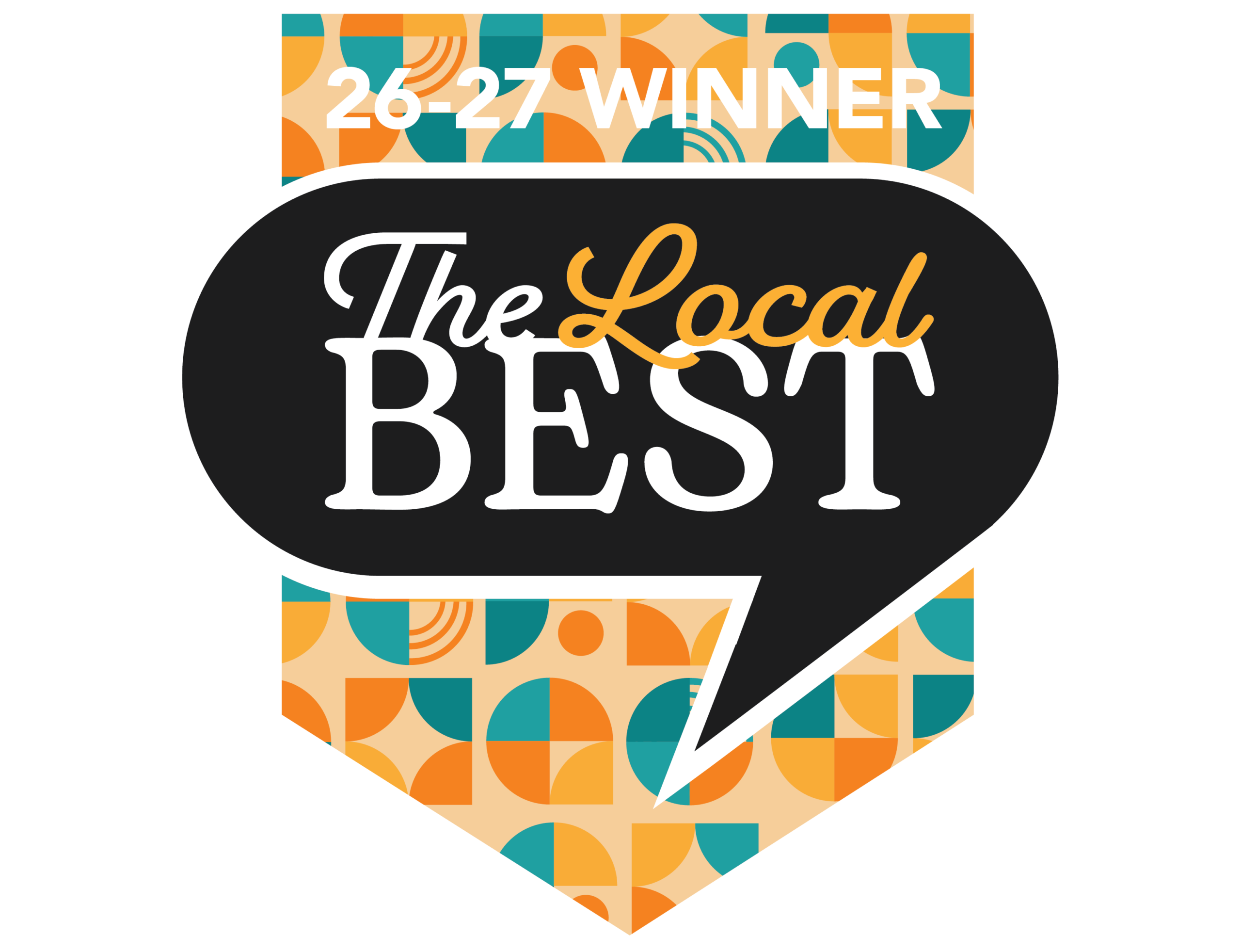 The Local Best 2026-2027 winner badge recognizing Roxi & Co as Sioux Falls' #1 pet store