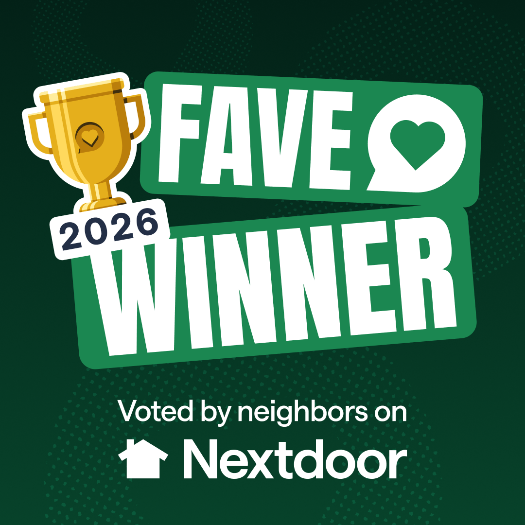 Nextdoor 2026 Fave Winner graphic celebrating Roxi & Co's Pet Care award in Sioux Falls