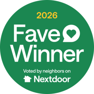 Official Nextdoor 2026 Fave Winner badge, voted by neighbors
